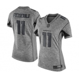 Women's Arizona Cardinals #11 Larry Fitzgerald Limited Gray Gridiron Football Jersey