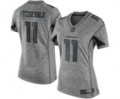 Women's Arizona Cardinals #11 Larry Fitzgerald Limited Gray Gridiron Football Jersey