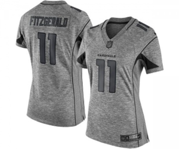 Women's Arizona Cardinals #11 Larry Fitzgerald Limited Gray Gridiron Football Jersey