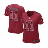 Women's Arizona Cardinals #11 Larry Fitzgerald Limited Red Strobe Football Jersey