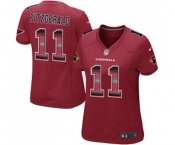 Women's Arizona Cardinals #11 Larry Fitzgerald Limited Red Strobe Football Jersey