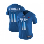 Women's Arizona Cardinals #11 Larry Fitzgerald Limited Royal Blue 2018 Pro Bowl Football Jersey