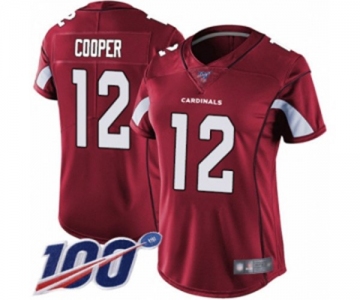 Women's Arizona Cardinals #12 Pharoh Cooper Red Team Color Vapor Untouchable Limited Player 100th Season Football Jersey