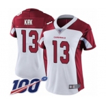 Women's Arizona Cardinals #13 Christian Kirk White Vapor Untouchable Limited Player 100th Season Football Jersey