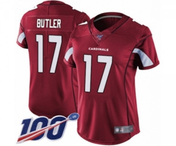 Women's Arizona Cardinals #17 Hakeem Butler Red Team Color Vapor Untouchable Limited Player 100th Season Football Jersey