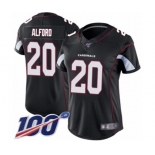 Women's Arizona Cardinals #20 Robert Alford Black Alternate Vapor Untouchable Limited Player 100th Season Football Jersey