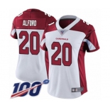 Women's Arizona Cardinals #20 Robert Alford White Vapor Untouchable Limited Player 100th Season Football Jersey