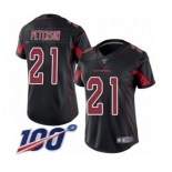 Women's Arizona Cardinals #21 Patrick Peterson Limited Black Rush Vapor Untouchable 100th Season Football Jersey