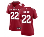 Women's Arizona Cardinals #22 Michael Carter Red 2023 Stitched Jersey