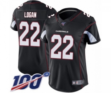 Women's Arizona Cardinals #22 T. J. Logan Black Alternate Vapor Untouchable Limited Player 100th Season Football Jersey