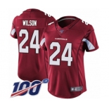 Women's Arizona Cardinals #24 Adrian Wilson Red Team Color Vapor Untouchable Limited Player 100th Season Football Jersey