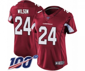 Women's Arizona Cardinals #24 Adrian Wilson Red Team Color Vapor Untouchable Limited Player 100th Season Football Jersey