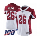 Women's Arizona Cardinals #26 Brandon Williams White Vapor Untouchable Limited Player 100th Season Football Jersey