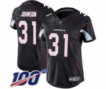 Women's Arizona Cardinals #31 David Johnson Black Alternate Vapor Untouchable Limited Player 100th Season Football Jersey