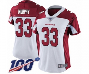 Women's Arizona Cardinals #33 Byron Murphy White Vapor Untouchable Limited Player 100th Season Football Jersey