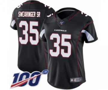 Women's Arizona Cardinals #35 D.J. Swearinger SR Black Alternate Vapor Untouchable Limited Player 100th Season Football Jersey