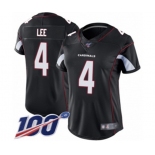 Women's Arizona Cardinals #4 Andy Lee Black Alternate Vapor Untouchable Limited Player 100th Season Football Jersey