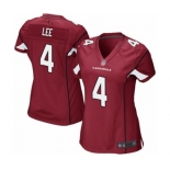 Women's Arizona Cardinals #4 Andy Lee Game Red Team Color Football Jersey