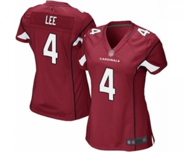 Women's Arizona Cardinals #4 Andy Lee Game Red Team Color Football Jersey