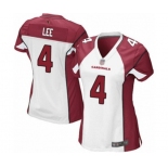 Women's Arizona Cardinals #4 Andy Lee Game White Football Jersey