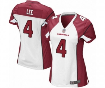 Women's Arizona Cardinals #4 Andy Lee Game White Football Jersey