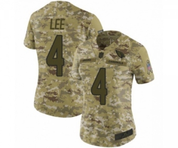 Women's Arizona Cardinals #4 Andy Lee Limited Camo 2018 Salute to Service Football Jersey