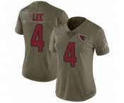 Women's Arizona Cardinals #4 Andy Lee Limited Olive 2017 Salute to Service Football Jersey