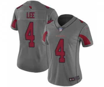 Women's Arizona Cardinals #4 Andy Lee Limited Silver Inverted Legend Football Jersey