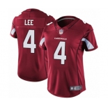 Women's Arizona Cardinals #4 Andy Lee Red Team Color Vapor Untouchable Limited Player Football Jersey