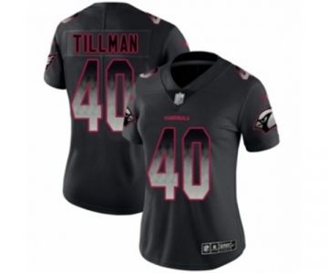 Women's Arizona Cardinals #40 Pat Tillman Limited Black Smoke Fashion Football Jersey