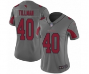 Women's Arizona Cardinals #40 Pat Tillman Limited Silver Inverted Legend Football Jersey