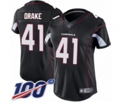 Women's Arizona Cardinals #41 Kenyan Drake Black Alternate Vapor Untouchable Limited Player 100th Season Football Jersey