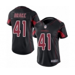 Women's Arizona Cardinals #41 Kenyan Drake Limited Black Rush Vapor Untouchable Football Jersey