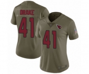 Women's Arizona Cardinals #41 Kenyan Drake Limited Olive 2017 Salute to Service Football Jersey