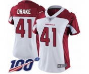 Women's Arizona Cardinals #41 Kenyan Drake White Vapor Untouchable Limited Player 100th Season Football Jersey