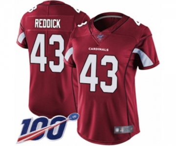 Women's Arizona Cardinals #43 Haason Reddick Red Team Color Vapor Untouchable Limited Player 100th Season Football Jersey