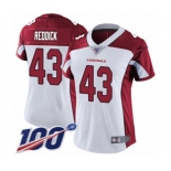 Women's Arizona Cardinals #43 Haason Reddick White Vapor Untouchable Limited Player 100th Season Football Jersey