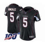 Women's Arizona Cardinals #5 Zane Gonzalez Black Alternate Vapor Untouchable Limited Player 100th Season Football Jersey