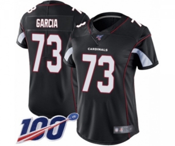 Women's Arizona Cardinals #73 Max Garcia Black Alternate Vapor Untouchable Limited Player 100th Season Football Jersey