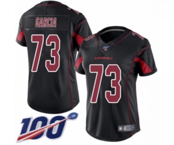 Women's Arizona Cardinals #73 Max Garcia Limited Black Rush Vapor Untouchable 100th Season Football Jersey