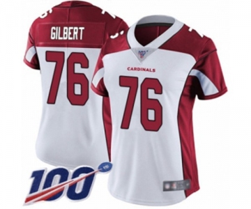 Women's Arizona Cardinals #76 Marcus Gilbert White Vapor Untouchable Limited Player 100th Season Football Jersey