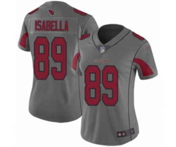 Women's Arizona Cardinals #89 Andy Isabella Limited Silver Inverted Legend Football Jersey