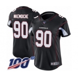 Women's Arizona Cardinals #90 Robert Nkemdiche Black Alternate Vapor Untouchable Limited Player 100th Season Football Jersey