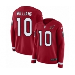 Women's Nike Arizona Cardinals #10 Chad Williams Limited Red Therma Long Sleeve NFL Jersey