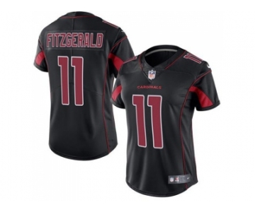 Women's Nike Arizona Cardinals #11 Larry Fitzgerald Black Stitched NFL Limited Rush Jersey