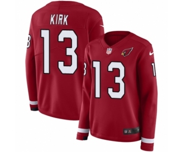 Women's Nike Arizona Cardinals #13 Christian Kirk Limited Red Therma Long Sleeve NFL Jersey