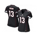 Women's Nike Arizona Cardinals #13 Jaron Brown Elite Black Alternate NFL Jersey