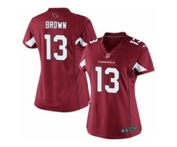 Women's Nike Arizona Cardinals #13 Jaron Brown Elite Red Team Color NFL Jersey