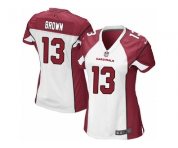 Women's Nike Arizona Cardinals #13 Jaron Brown Elite White NFL Jersey