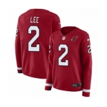 Women's Nike Arizona Cardinals #2 Andy Lee Limited Red Therma Long Sleeve NFL Jersey